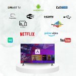⁦كينستار تلفزيون ذكي FHD 43 بوصة مع جهاز استقبال DVB-T2/S2، تصميم نحيف بدون اطار، اندرويد 14 فولت، مع تطبيقات نتفليكس ويوتيوب وبرايم فيديو وشاهد. يدعم HDMI وUSB وواي فاي هاي كاست. DR 1920×1080p⁩ - الصورة ⁦3⁩