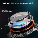 ⁦كوسبيت ساعة ذكية T3 الترا 2 بنظام تحديد المواقع، هيكل من الستانلس ستيل، مقاومة للماء حتى 5 ايه تي ام، بطارية تدوم اكثر من 50 يوم، مكالمات بلوتوث، ساعة لياقة بدنية مع 170 وضع رياضي، مراقبة الصحة 24/7،⁩ - الصورة ⁦4⁩