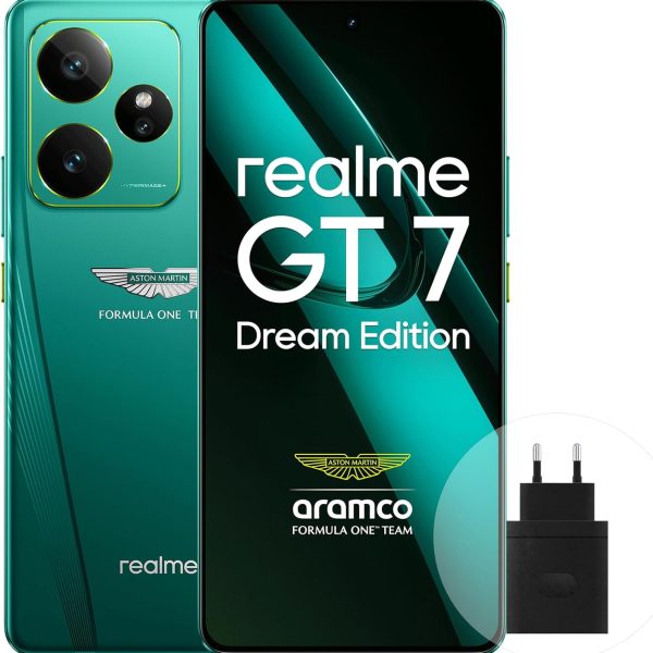 ريلمي هاتف جي تي 7 ثنائي شرائح الاتصال بذاكرة روم 512GB وذاكرة RAM 16GB (جي اس ام فقط | بدون سي دي ام ايه) هاتف ذكي 5G مفتوح من المصنع (اخضر استون مارتن) - اصدار عالمي