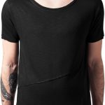 اوربان كلاسيكس تيشيرت طويل بحافة مفتوحة وسحاب امامي للرجال (عبوة من قطعة واحدة)