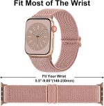 ⁦سوار نايلون مرن لساعة ابل 38/40/41/42/44/45/49 ملم، اساور معصم بحلقة فردية قابلة للتعديل لسلسلة اي ووتش 8/7/6/5/4/3/2/1/SE/الترا⁩ - الصورة ⁦2⁩