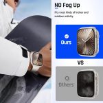 ⁦جوتون جراب مقاوم للماء لساعة ابل سلسلة 10 مقاس 42 ملم، غطاء حماية من الزجاج المقوى الصلب من البولي كربونات متوافق مع ملحقات اي ووتش 42 ملم، شفاف⁩ - الصورة ⁦4⁩