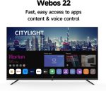 ⁦تلفزيون ذكي 43 بوصة من هوريون، تلفزيون 4K UHD LED مع ويب او اس 22، تلفزيون رفيع للغاية مع تباين كبير، HDR10، صوت دولبي، بث مباشر، بلوتوث، اتش دي ام اي، واي فاي (سلسلة بي 6D، 2025)⁩ - الصورة ⁦3⁩