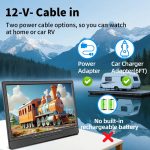 ⁦تلفزيون كيه سي ار 14 بوصة LED HD مع موالف رقمي، HDMI، USB، جهاز تحكم عن بعد، محمول، لغرفة النوم، المطبخ، ار في⁩ - الصورة ⁦6⁩