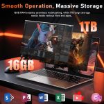 ⁦لابتوب العاب شيفو يو 2025 R7 5700U (8C/16T حتى 4.3GHz) وRAM 16GB وSSD 1TB وشاشة FHD 15.6 انش وبطاقة عرض مرئي راديون RX فيجا 8 وبطارية 5 ساعات وكيبورد باضاءة خلفية وUSB 3.2 ومنفذ نوع C وفتح FP⁩ - الصورة ⁦3⁩