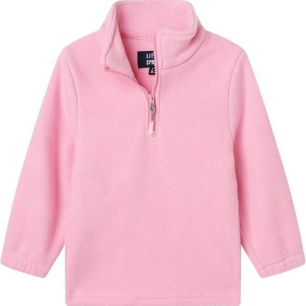 ليتل سبرينج جاكيتات صوف بولار محايد للاطفال بلوفر باربع سحاب مع اساور اكمام مرنة