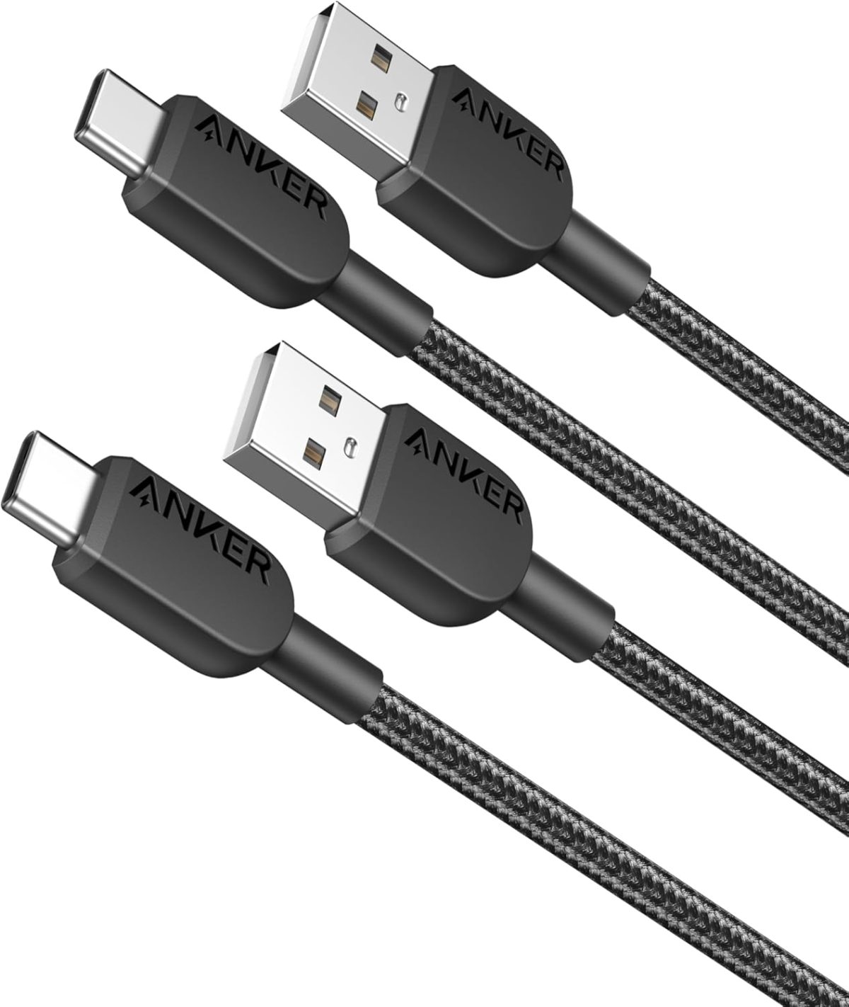 انكر كيبل USB C [عبوتان، 3 اقدام] كيبل شاحن 310 USB A الى USB C، كيبل شحن سريع لايفون 17/16، ماك بوك برو/اير، سامسونج، هواوي، شاومي، فيفو واوبو (USB 2.0)