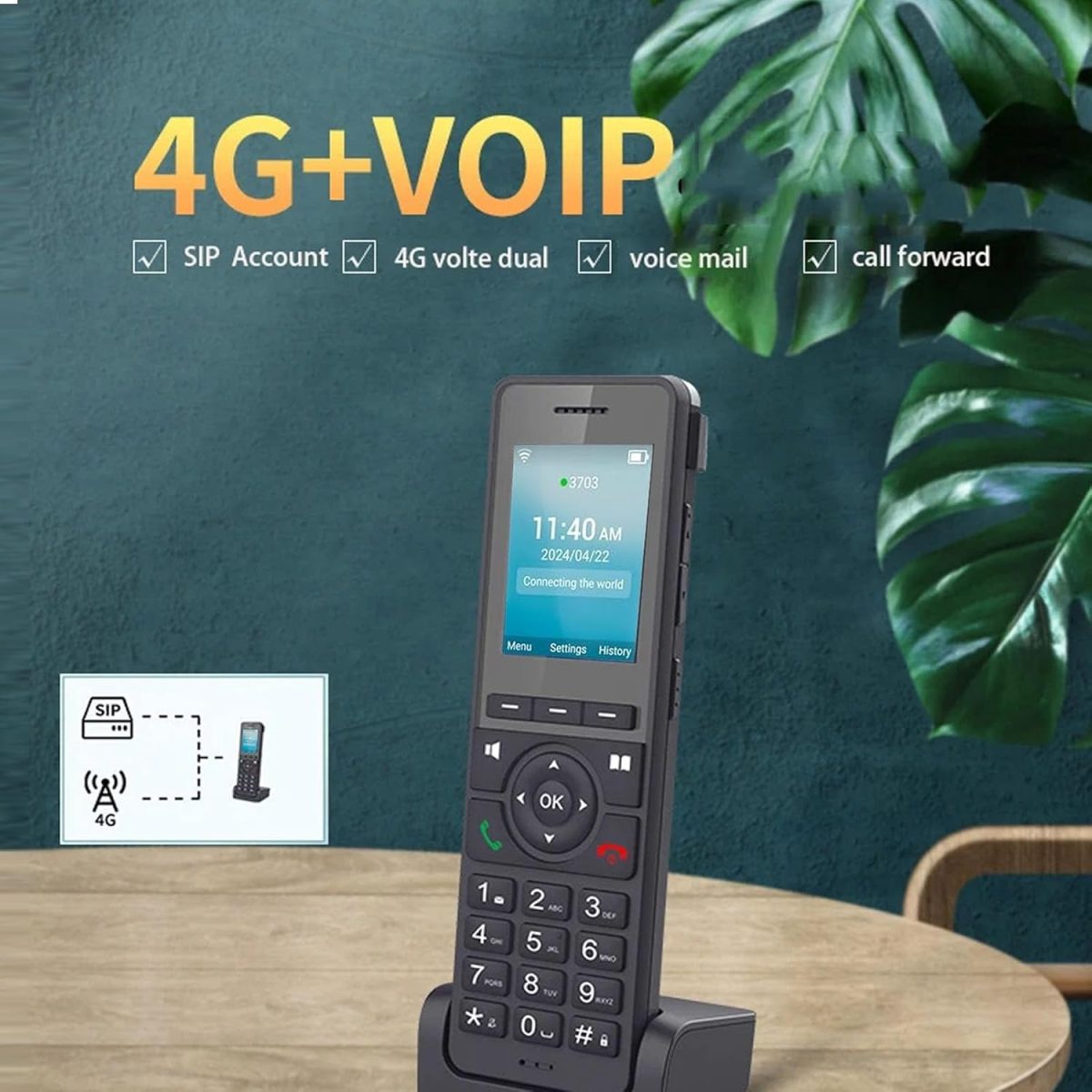 ⁦بي وينر جوال واي فاي محمول 4G LTE، هاتف لاسلكي، شاشة ال سي دي ملونة 2.4 انش، مقاوم للماء والغبار ومقاوم للسقوط 2.5 متر، يتضمن بطارية 1600mAh لـ 10 اشخاص (اصدار امريكي)⁩ - الصورة ⁦6⁩