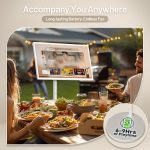 ⁦تلفزيون محمول 32 بوصة بشاشة تعمل باللمس من كيفيا | ذاكرة RAM 6GB + تخزين 128GB | شاشة محمولة FHD 1080P مع بطارية مدمجة لمدة 8 ساعات | نظام تشغيل اندرويد 13 | تلفزيون بعجلات | جهاز تحكم عن بعد⁩ - الصورة ⁦6⁩