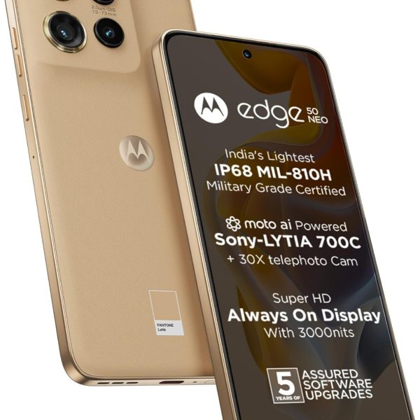 موتورولا ايدج 50 نيو 5G (بانتون لاتيه، ذاكرة رام 8 جيجابايت، تخزين 256 جيجابايت)