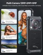 ⁦اوكتيل جوال WP36 متين غير مقفل 2024-10600mAh، جوال 16GB+128GB، شاشة 6.55 انش، مكبر صوت 128 ديسيبل، كاميرا 13MP 4G ثنائي شرائح الاتصال، اندرويد 13، مقاوم للماء، NFC/OTG/GPS/T-Mobile⁩ - الصورة ⁦7⁩