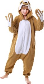 كاناسور بيجامات من قطعة واحدة للاطفال من الجنسين بتصميم انيمي للهالوين للبنات والاولاد بعمر 4 سنوات من قطعة واحدة لحفلات الكريسماس والحفلات التنكرية