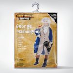 ⁦طقم زي تنكري للأولاد جورج واشنطن مع شعر مستعار وقبعة لحفلات الهالوين⁩ - الصورة ⁦6⁩