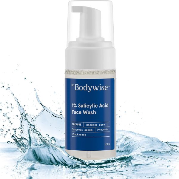 بي باديوايز غسول الوجه من حمض الساليسيليك بنسبة 1% للتحكم في الزيت لعلاج حب الشباب والبثور ويقلل من الزيوت الزائدة ويقشر خالي من البارابين والصابون، 120 مل