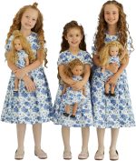 ⁦فستان للبنات من حياتي، لون ازرق، مناسب لعمر 3-4 سنوات⁩ - الصورة ⁦6⁩