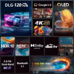 ⁦سي اتش اي كيو تلفزيون 65 بوصة 4K QLED U65QM9S، تلفزيون جوجل الذكي الرسمي، HDR10، دولبي فيجن، دولبي اتموس، MEMC، تحديث 120Hz، بلوتوث 5.1، HDMI 2.1، VRR، ALLM، بدون حواف معدنية، شاشة متعددة⁩ - الصورة ⁦6⁩
