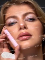 ⁦شيجلام قلم ظلال عيون من كريستال جيلي جليز، قلم تحديد العيون لتفتيح العيون مع فرشاة، سهل المزج ويدوم طويلا - روز جيم⁩ - الصورة ⁦5⁩