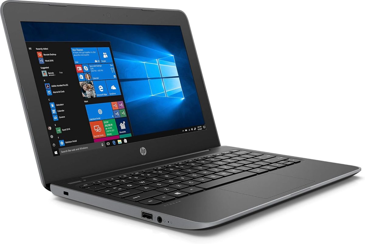⁦HP لابتوب ستريم 11 برو G5 بشاشة HD مقاس 11.6 انش ومعالج انتل سيليرون N4000 وذاكرة RAM 4GB وبطاقة ذاكرة اي ام ام سي 64GB وبطاقة رسومات انتل UHD 600 وويندوز 10 برو⁩ - الصورة ⁦3⁩