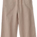 بنطلون بناتي منسوج من القطن والكتان بقصة مريحة من جيلين