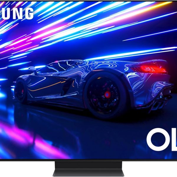 سامسونج تلفزيون ذكي 55 بوصة OLED 4K S95D سلسلة HDR برو مع دولبي اتموس، صوت تتبع الاشياء+، موشن اكسليراتور، محسن عمق حقيقي، ترقية الذكاء الاصطناعي - اصدار عالمي (مجدد)