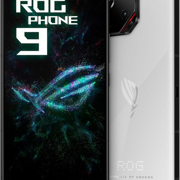 اسس هاتف روج فون 9 ثنائي شرائح الاتصال بذاكرة روم 512GB وذاكرة RAM 12GB (جي اس ام فقط | بدون سي دي ام ايه) هاتف ذكي 5G مفتوح من المصنع (ابيض ستورم) - اصدار عالمي