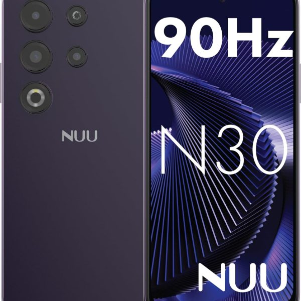 نو جوال N30 مفتوح لتي-موبايل، مينت، ميترو، كيولينك، تيلو 6GB/128GB، ثنائي شرائح الاتصال 4G، ثماني النواة 6.7 انش 90Hz HD+، اي تطبيق ابوي، جوالات اندرويد غير مقفلة، ارجواني، ضمان امريكي لمدة عام