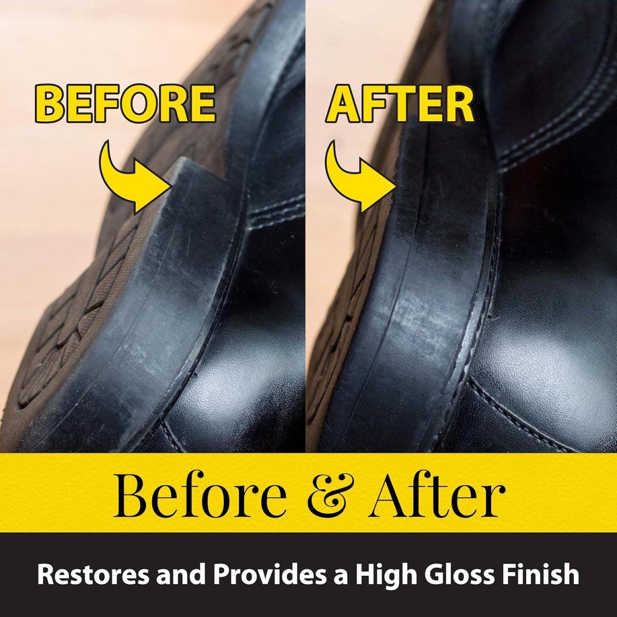 ⁦Fiebing's Leather Sole & Heel Edge Dressing 2-Pack (4 oz) - Protective Glossy Shoe Finish - Includes Brush Applicator⁩ - الصورة ⁦5⁩