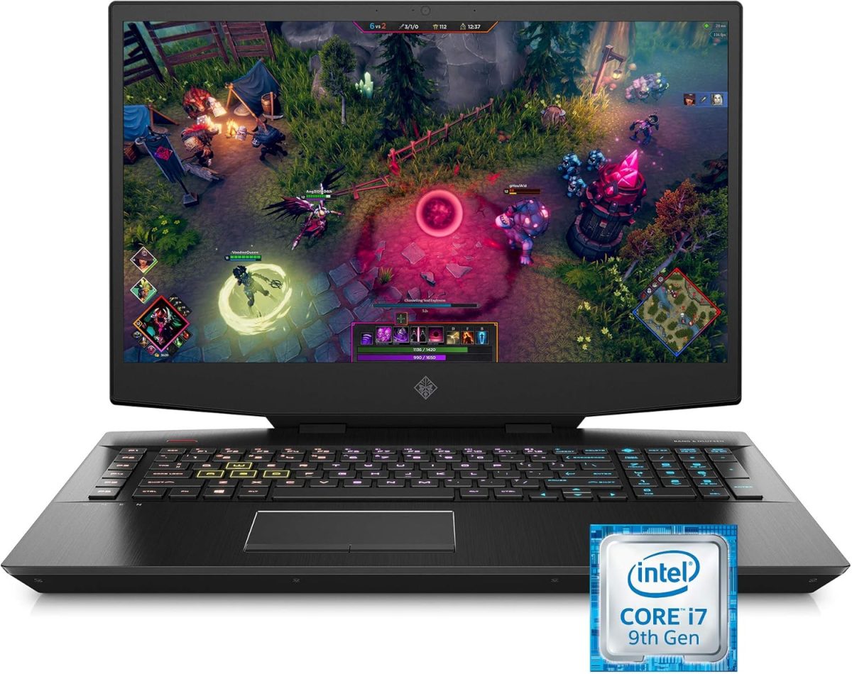 اومن لابتوب العاب اتش بي 2019 17 انش، انتل i7-9750H، انفيديا جيفورس RTX 2070 (8 جيجابايت)، ذاكرة رام 16 جيجابايت، وسيط تخزين ذو حالة ثابتة 512 جيجابايت، جاهز للواقع الافتراضي، ويندوز 10 هوم