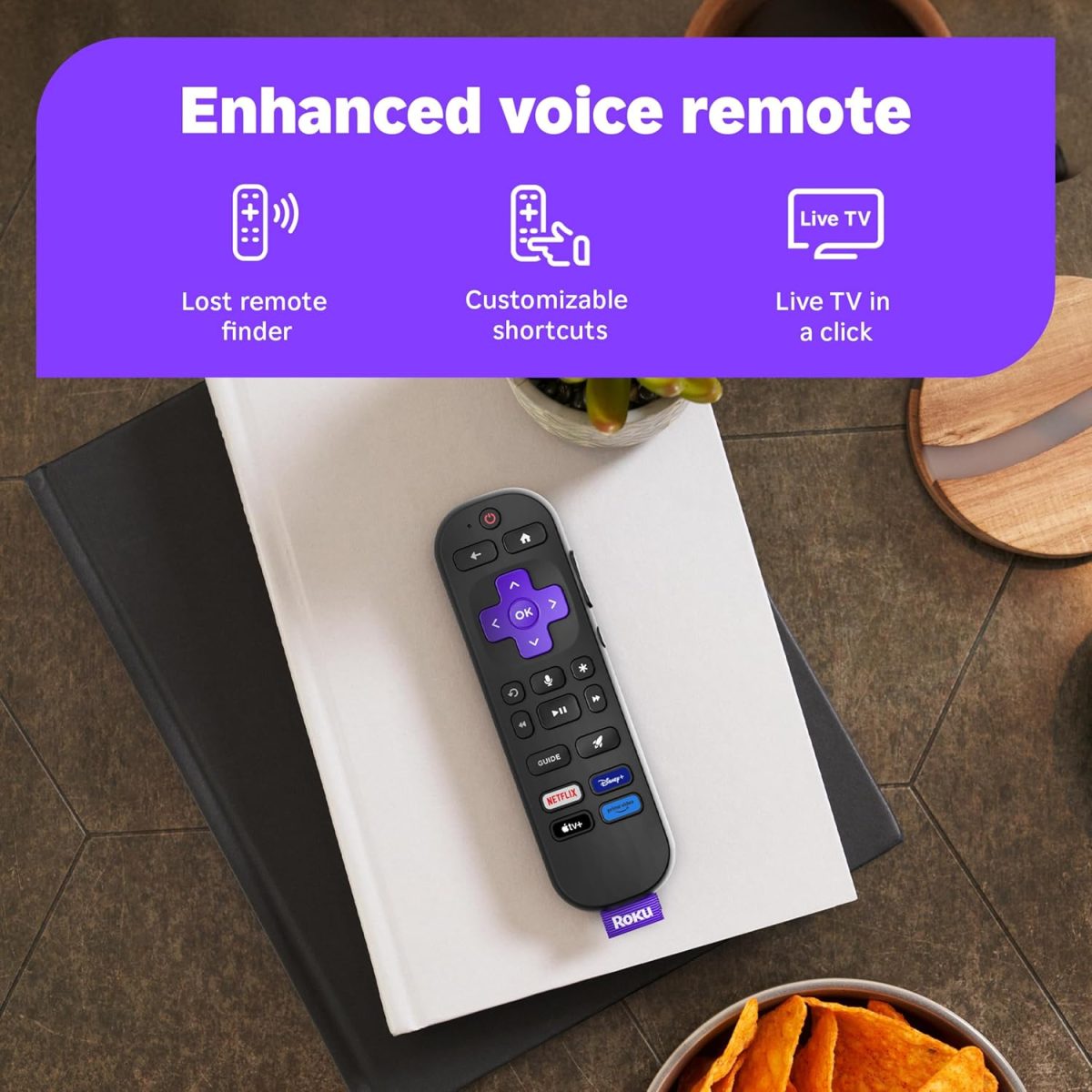 ⁦روكو تلفزيون ذكي 2025 - 43 بوصة سلسلة مختارة، تلفزيون 4K HDR - روكو تي في مع جهاز تحكم صوتي محسن - تلفزيون LED بشاشة مسطحة مع واي فاي لبث الأخبار المحلية المباشرة والرياضة والترفيه العائلي⁩ - الصورة ⁦4⁩
