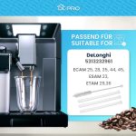 ⁦انبوب سحب حليب ديلونجي ايكام ايتام ايسام 5313232961 من دي ال برو، 3 قطع 6.15 انش لنظام حليب لاتيه كريما ماكينة تحضير القهوة + فرشاة تنظيف⁩ - الصورة ⁦2⁩