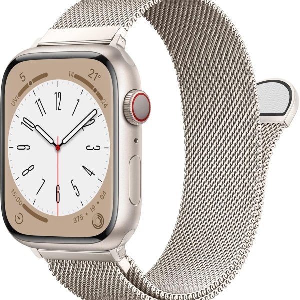 حلقة ميلانو من الستانلس ستيل متوافقة مع سوار ساعة ابل 38 ملم 40 ملم 41 ملم 42 ملم 44 ملم 45 ملم 49 ملم، سوار بديل لساعة اي ووتش سلسلة 9، الترا 2، اس اي، الترا، 8 7 6 5 4 3 2 1