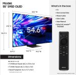 ⁦سامسونج تلفزيون ذكي 55 بوصة OLED 4K S95D سلسلة HDR برو مع دولبي اتموس، صوت تتبع الاشياء+، موشن اكسليراتور، محسن عمق حقيقي، ترقية الذكاء الاصطناعي - اصدار عالمي (مجدد)⁩ - الصورة ⁦2⁩