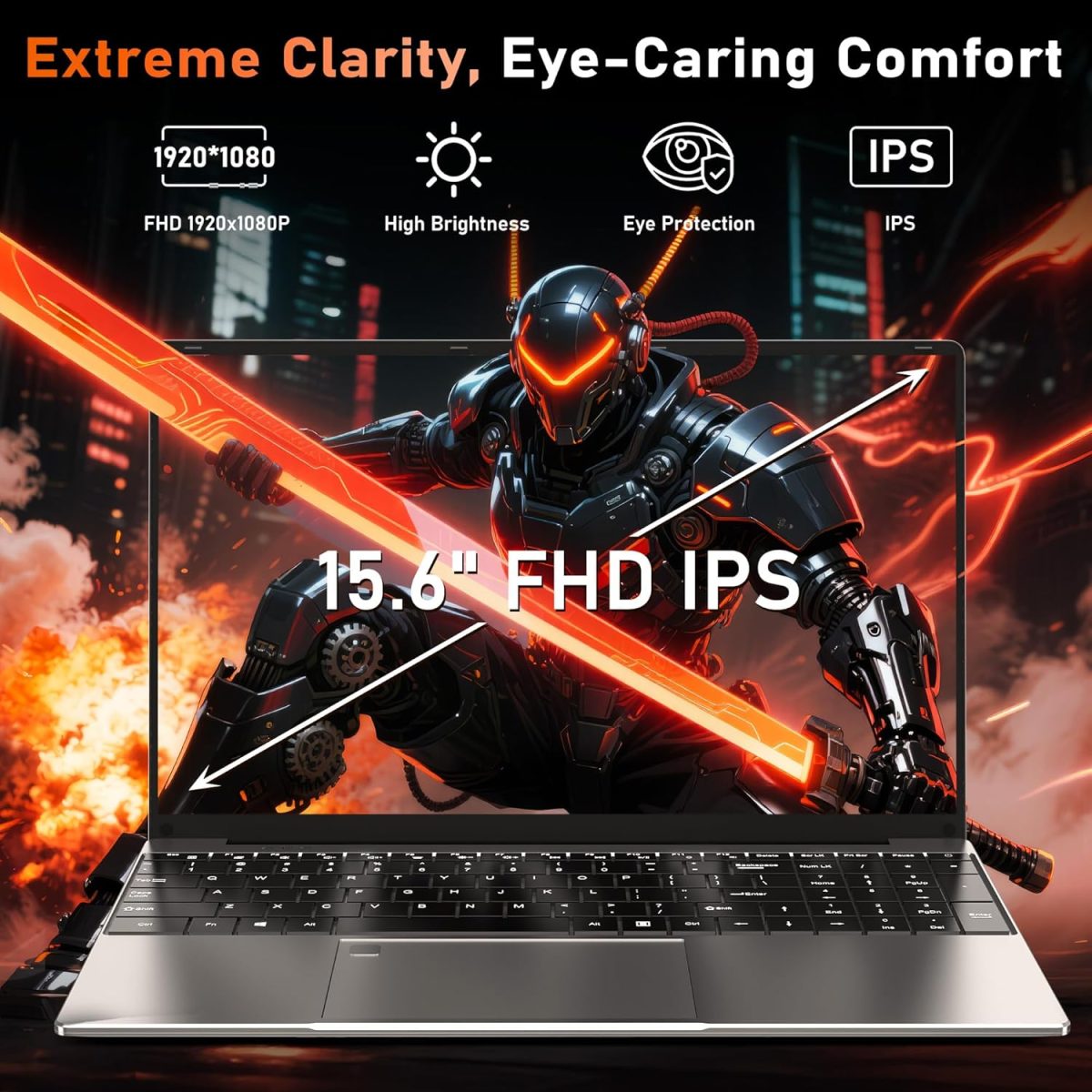 ⁦لابتوب العاب شيفو يو 2025 R7 5700U (8C/16T حتى 4.3GHz) وRAM 16GB وSSD 1TB وشاشة FHD 15.6 انش وبطاقة عرض مرئي راديون RX فيجا 8 وبطارية 5 ساعات وكيبورد باضاءة خلفية وUSB 3.2 ومنفذ نوع C وفتح FP⁩ - الصورة ⁦5⁩