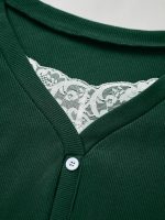 ⁦قمصان دانتيل للنساء باكمام طويلة وازرار من الدانتيل Y2k بلوزة قصيرة بقصة ضيقة للخريف⁩ - الصورة ⁦4⁩