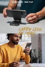 ⁦سبكيس محفظة ماج سيف مع حامل، محفظة مغناطيسية للرجال [تحمل 5 بطاقات] [حامل قابل للتعديل] [حجب تحديد الهوية بموجات الراديو] حامل ثلاثي القوائم للهاتف وبطاقة الائتمان لايفون 17/16/15/14/13/12، اسود⁩ - الصورة ⁦8⁩
