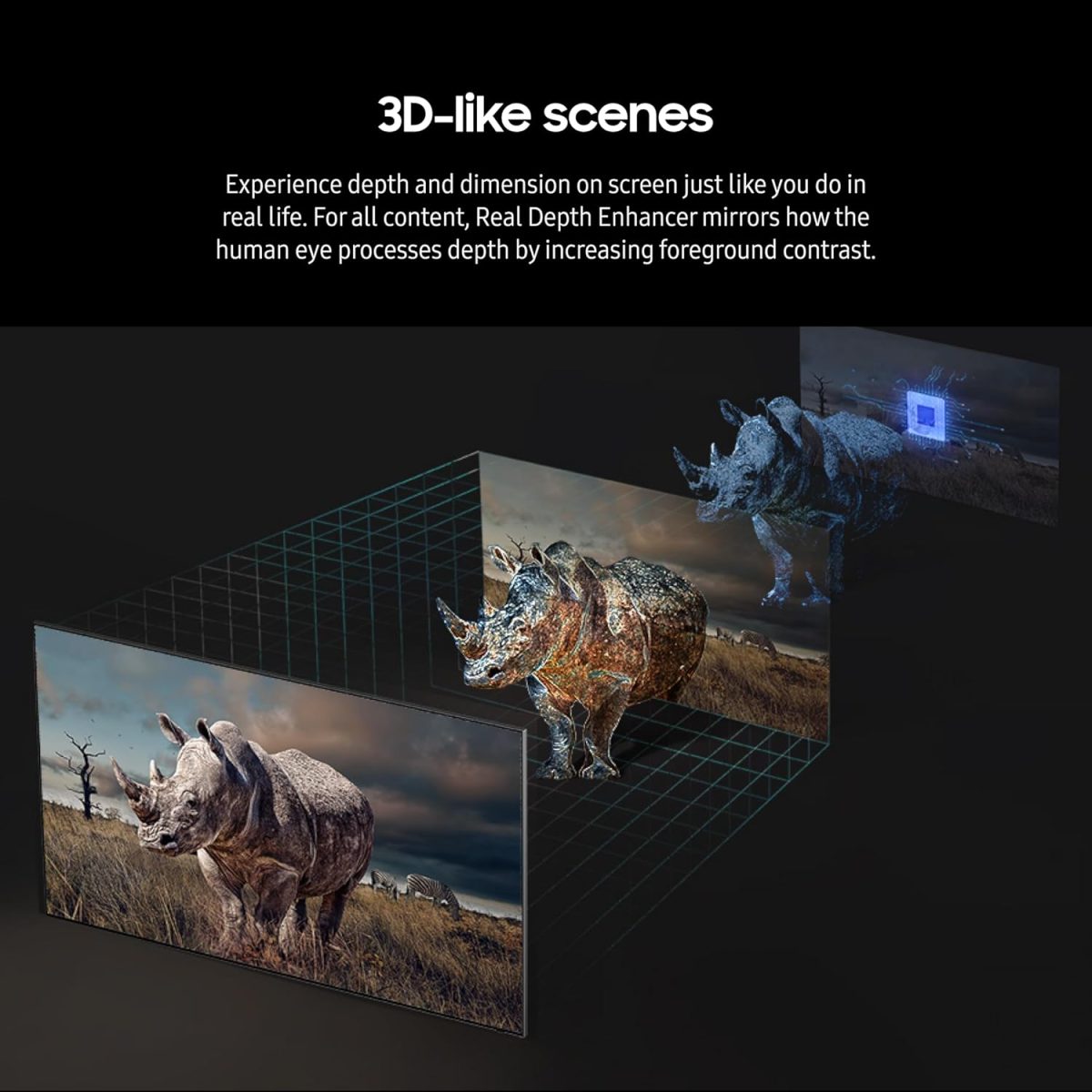 ⁦سامسونج تلفزيون ذكي 55 بوصة OLED 4K S95D سلسلة HDR برو مع دولبي اتموس، صوت تتبع الاشياء+، موشن اكسليراتور، محسن عمق حقيقي، ترقية الذكاء الاصطناعي - اصدار عالمي (مجدد)⁩ - الصورة ⁦6⁩