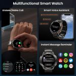 ⁦كوسبيت ساعة ذكية T3 الترا 2 بنظام تحديد المواقع، هيكل من الستانلس ستيل، مقاومة للماء حتى 5 ايه تي ام، بطارية تدوم اكثر من 50 يوم، مكالمات بلوتوث، ساعة لياقة بدنية مع 170 وضع رياضي، مراقبة الصحة 24/7،⁩ - الصورة ⁦6⁩