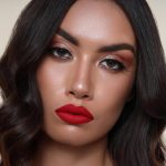 ⁦ذا ليب بار احمر شفاه سائل نباتي مات | صبغة عالية ويدوم طويلا | هوت ماما - احمر فاير انجين⁩ - الصورة ⁦7⁩