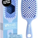اف اتش اي هيت فرشاة فك تشابك الشعر الرطب والجاف من انبراش، لون ازرق فاتح