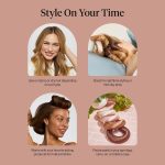 ⁦كيتش اداة تجعيد الشعر جامبو بدون حرارة - قضبان مرنة مغطاة بالساتان للشعر الطويل والقصير | تجعيد الشعر للنوم | بدون تجعيد حراري لجميع انواع الشعر، خشب الورد⁩ - الصورة ⁦4⁩