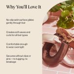 ⁦كيتش اداة تجعيد الشعر جامبو بدون حرارة - قضبان مرنة مغطاة بالساتان للشعر الطويل والقصير | تجعيد الشعر للنوم | بدون تجعيد حراري لجميع انواع الشعر، خشب الورد⁩ - الصورة ⁦7⁩