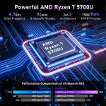 ⁦لابتوب العاب من نياكون، معالج رايزن 7 5700U 8C/16T، لابتوب 15.6 انش، AMD (حتى 4.3Ghz)، 16GB RAM 1TB SSD، رسومات AMD راديون، شاشة 15.6 انش FHD 1920×1080، واي فاي 5، بلوتوث 5.0، كيبورد باضاءة خلفية⁩ - الصورة ⁦3⁩