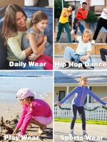 ⁦بنطلون رياضي فضفاض صيفي خفيف الوزن مع جيوب، بنطلون رياضي بارجل واسعة ضيقة من الاسفل للبنات، سروال رقص هيب هوب للبنات بعمر 3-14 سنة⁩ - الصورة ⁦5⁩