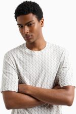 ⁦ارماني اكستجينج تي شيرت عصري بشعار كامل للرجال (عبوة من قطعة واحدة)⁩ - الصورة ⁦2⁩