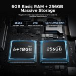 ⁦دوجي جوال بليد 10 قوي غير مقفل 24GB+256GB/2TB 10300mAh، جوال اندرويد 14 6.6 انش HD + 90Hz كاميرا 50MP و3 فتحات للبطاقات/فتح الوجه/بصمة الاصبع/NFC/Wi-Fi6E/IP69K⁩ - الصورة ⁦7⁩