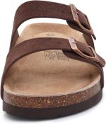 ⁦صندل نسائي بنعل قدم من الفلين من اودولي، صندل صيفي يدعم قوس القدم في الهواء الطلق مع مشبك قابل للتعديل⁩ - الصورة ⁦4⁩