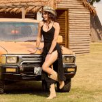 ⁦حذاء كاوبوي من الشمواه للنساء من اي يو في بكعب سميك ومقدمة مدببة، حذاء راعية البقر بطول منتصف الساق مطرز غربي للخريف⁩ - الصورة ⁦6⁩