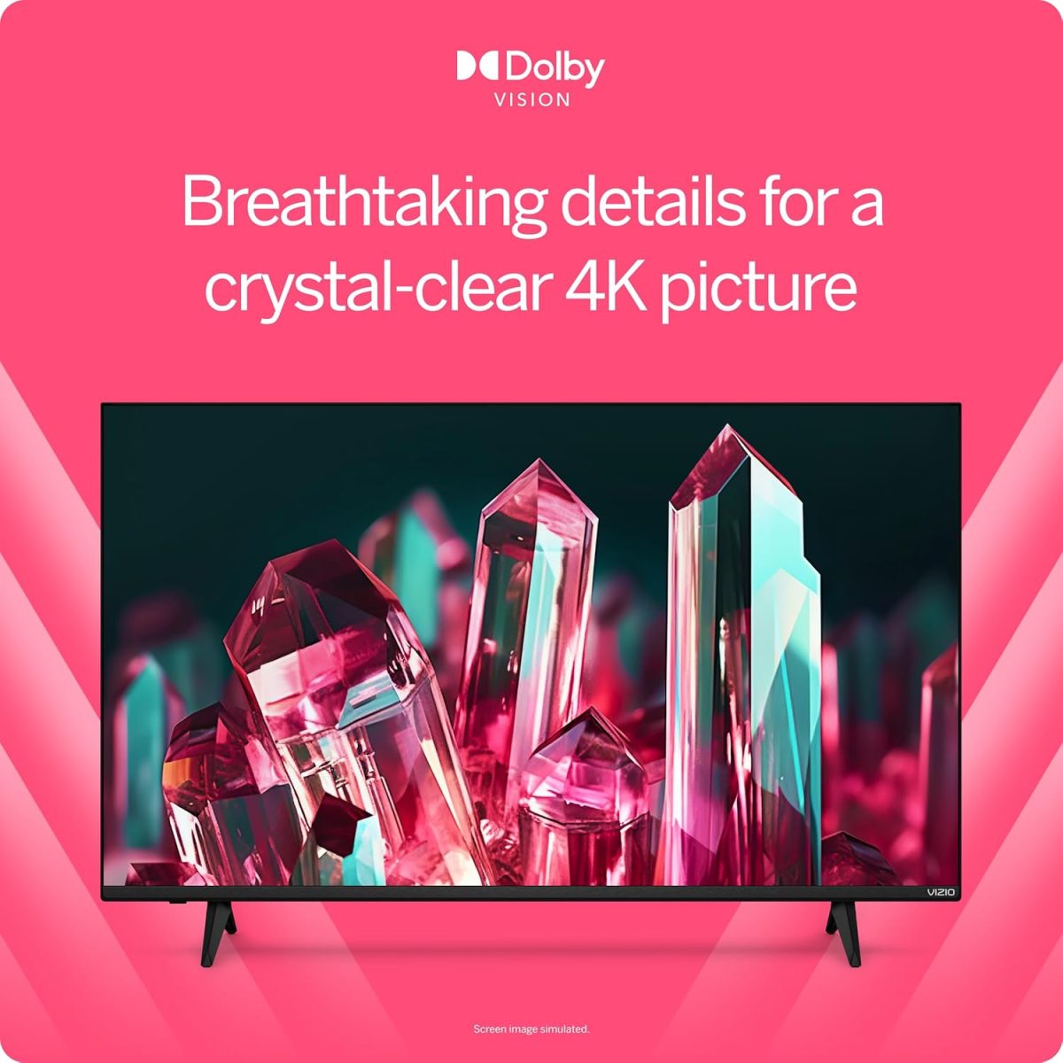 ⁦فيزيو تلفزيون ذكي 55 بوصة سلسلة V 4K LED HDR مع دولبي فيجن، واي فاي 6E، سماعة رأس بلوتوث، متوافقة مع محرك الالعاب واليكسا، V555M-K01، موديل 2023⁩ - الصورة ⁦5⁩