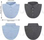 ⁦XEPST 2 Pieces Fake Collar White Detachable Collar for Women⁩ - الصورة ⁦3⁩