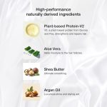 ⁦مجموعة شامبو وبلسم مرطب (2 × 250 مل) للشعر الجاف والمجعد - زيت الارغان وزبدة الشيا والزيوت الطبيعية لتخفيف فروة الرأس والرطوبة والحماية من الشمس وتركيبة مضادة للتجعد | مجموعة شامبو وبلسم⁩ - الصورة ⁦4⁩